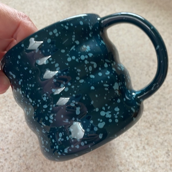 NWT Starbucks 2023 Blue Subzero Splatter Ceramic Ribbed Coffee Mug w Handle 12oz - Picture 5 of 5